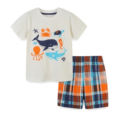 Комплект для мальчика футболка и шорты хлопок 0.2кг Aosta Betty, zak119-2088