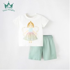 Комплект для девочки шорты и футболка хлопок 0.3кг Forest kingdom, zak123-211745