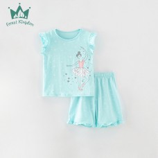 Комплект для девочки шорты и футболка хлопок 0.3кг Forest kingdom, zak123-210248