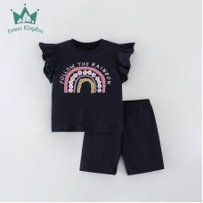 Комплект для девочки шорты и футболка хлопок 0.3кг Forest kingdom, zak123-211244