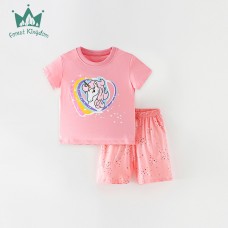 Комплект для девочки шорты и футболка хлопок 0.3кг Forest kingdom, zak123-210251