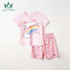 Комплект для девочки шорты и футболка хлопок 0.3кг Forest kingdom, zak123-210265