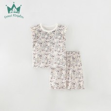 Комплект для девочки шорты и футболка хлопок 0.3кг Forest kingdom, zak123-210229