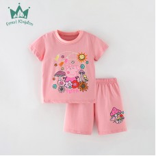Комплект для девочки шорты и футболка хлопок 0.3кг Forest kingdom, zak123-211703
