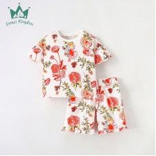 Комплект для девочки шорты и футболка хлопок 0.3кг Forest kingdom, zak123-211708