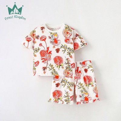 Комплект для девочки шорты и футболка хлопок 0.3кг Forest kingdom, zak123-211708