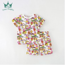 Комплект для девочки шорты и футболка хлопок 0.3кг Forest kingdom, zak123-211704