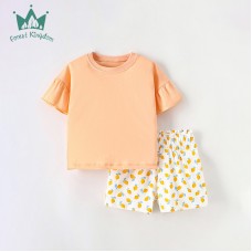 Комплект для девочки шорты и футболка хлопок 0.3кг Forest kingdom, zak123-211702