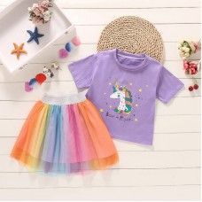 Комплект для девочки футболка и юбка TopNav, z135-201903-04