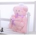 Набор полотенец подарочный Мишки из 2-х штук полиэстер 140*70см и 35*75см розовый, z141-19