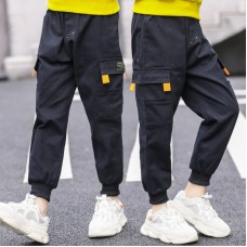 Штаны для мальчика пояс и низ штанины на резинке хлопок, вес 0.3 кг Jiurong, z164-K19083-01