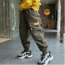 Штаны для мальчика пояс и низ штанины на резинке хлопок вес 0.3кг Jiurong, z164-K21049-02