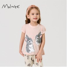 Комплект для девочки футболка и шорты хлопок 0.3кг Malwee, z184-5115