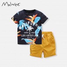 Комплект для мальчика футболка и шорты хлопок 0.3кг Malwee, zak184-2308