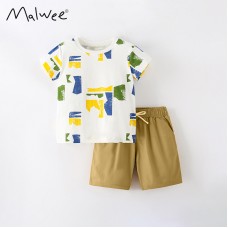 Комплект для мальчика футболка и шорты хлопок 0.3кг Malwee, zak184-8384