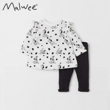 Комплект для девочки футболка и шорты хлопок 0.3кг Malwee, z184-6148