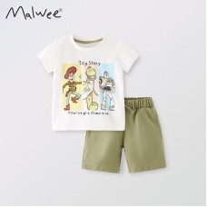 Комплект для мальчика футболка и шорты хлопок 0.3кг Malwee, zak184-8317