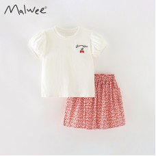 Комплект для девочки футболка и юбка хлопок 0.3кг Malwee, zak184-8366