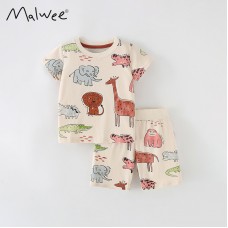 Комплект для мальчика футболка и шорты хлопок 0.3кг Malwee, zak184-8377
