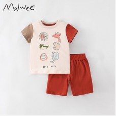 Комплект для мальчика футболка и шорты хлопок 0.3кг Malwee, zak184-8379