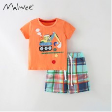 Комплект для мальчика футболка и шорты хлопок 0.3кг Malwee, zak184-8325