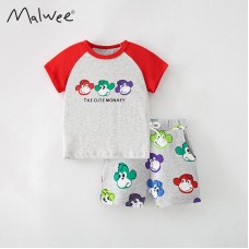 Комплект для мальчика футболка и шорты хлопок 0.3кг Malwee, zak184-4401H