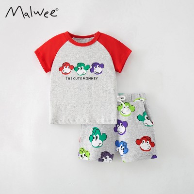 Комплект для мальчика футболка и шорты хлопок 0.3кг Malwee, zak184-4401H