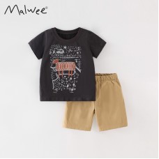 Комплект для мальчика футболка и шорты хлопок 0.3кг Malwee, zak184-8342