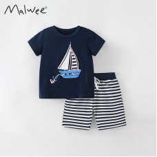 Комплект для мальчика футболка и шорты хлопок 0.3кг Malwee, zak184-8379