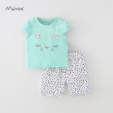 Комплект для девочки футболка и шорты хлопок 0.3кг Malwee, z184-6301