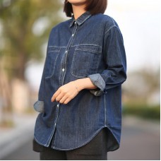 Рубашка женская джинсовая 0.5кг Yamulan, zak220-8109