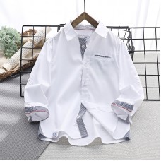 Рубашка для мальчика белая хлопок 0.3кг JDK, zak232-99922