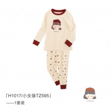 Пижама детская для девочки утепленная хлопок 0.3кг Qylifeng, zak240-TZ595