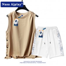 Комплект мужской майка и шорты хлопок 0.5кг NASA, zak261-MDBL-1105-01