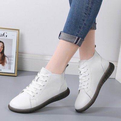 Ботинки женские кожаные на шнуровке 0.7кг, zak88-W8633-01